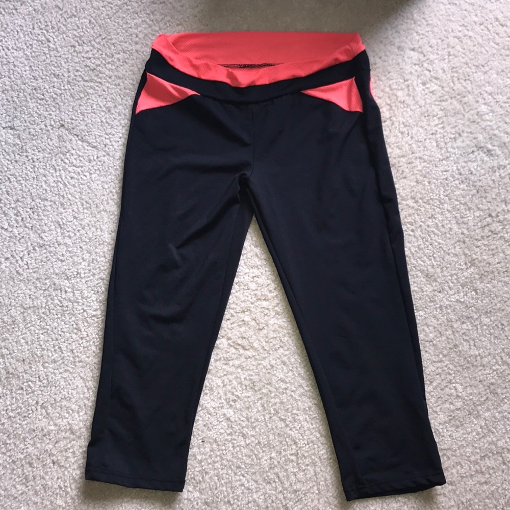 Pink and black leggings